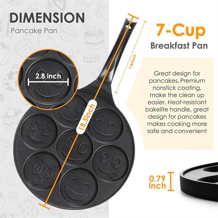 Smiley Face Pancake Pan (Non-stick)