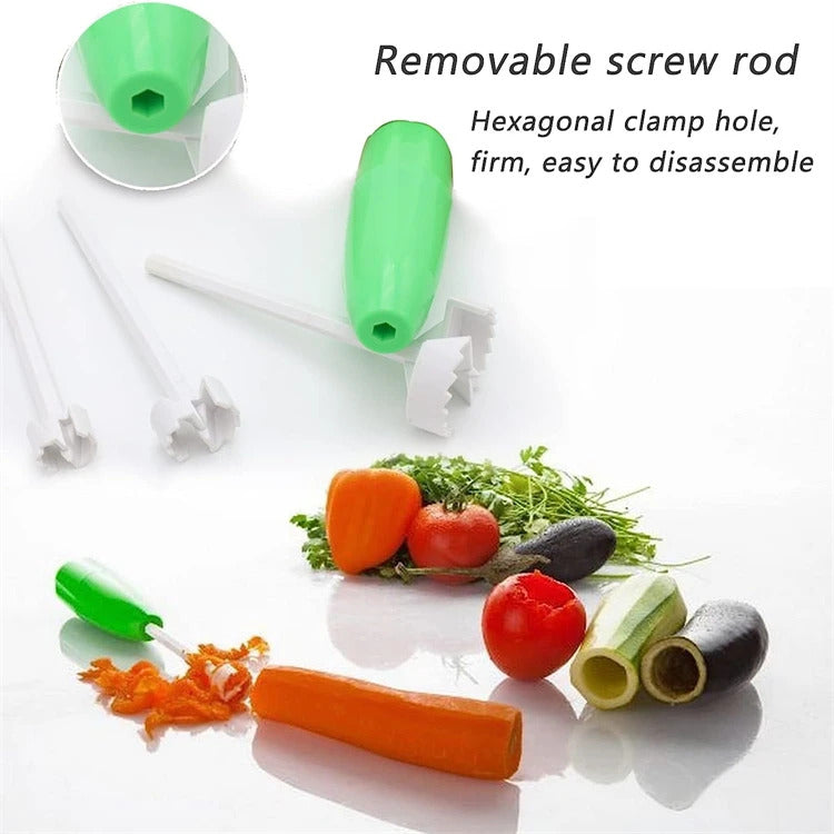 Veggie Corkscrew Carver Set (4 Pcs)
