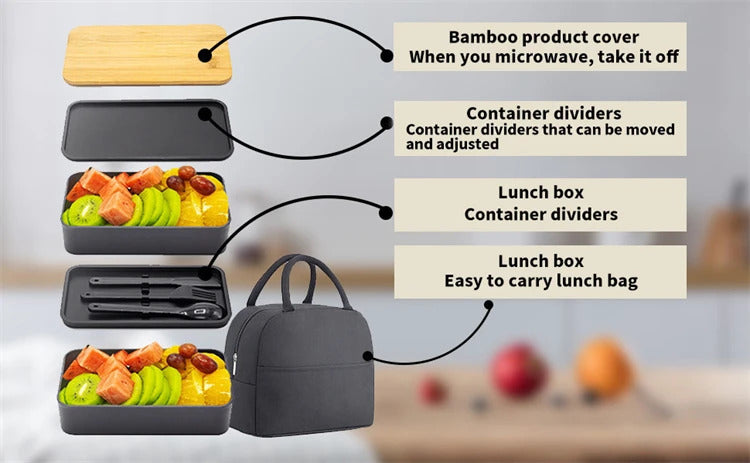 All-in-One Lunch Containers With Bag