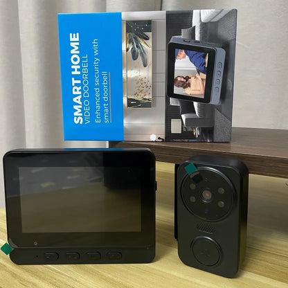 Wireless Video Doorbell with Screen 4.3'' IPS HD Smart Intercom - 2.4G Wifi, Two-Way Talk, Night Vision